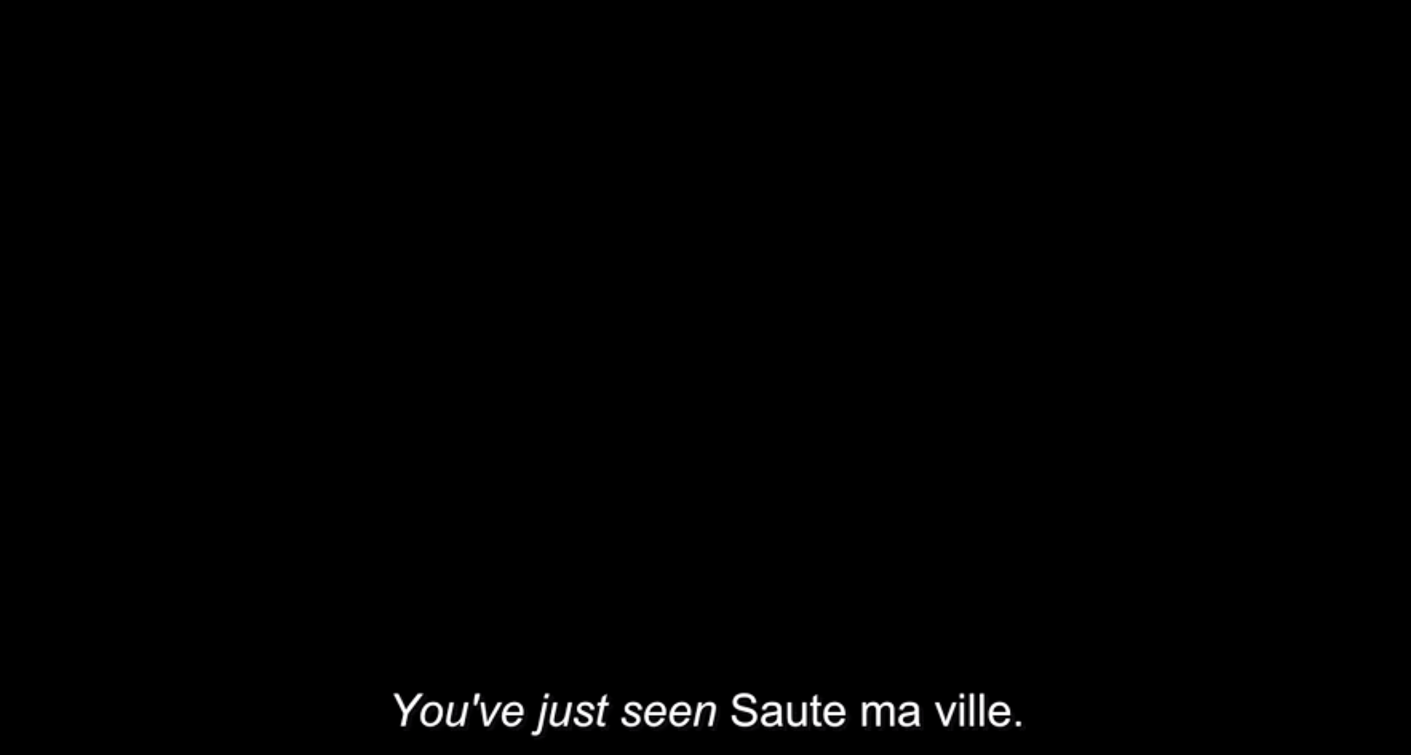closing credit from Saute ma ville by Chantal Akerman